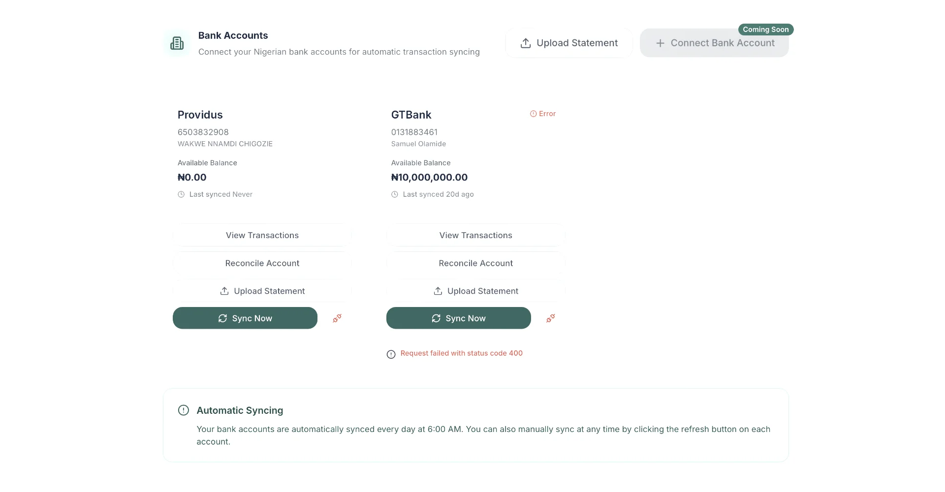 Every Transaction, Organized